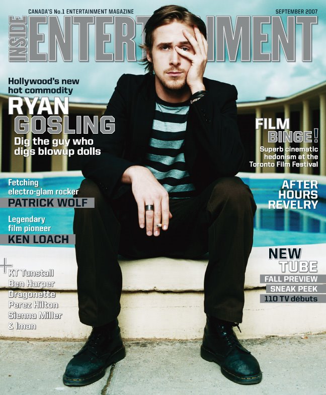 INSIDE ENTERTAINMENT magazine side cover September 2007