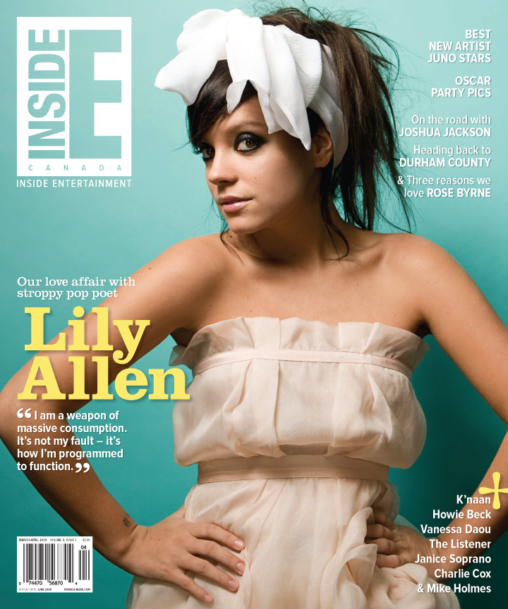 INSIDE ENTERTAINMENT magazine side cover March/April 2009