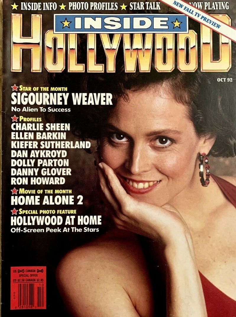 INSIDE HOLLYWOOD (90s) magazine side cover Issue 11  October 1992