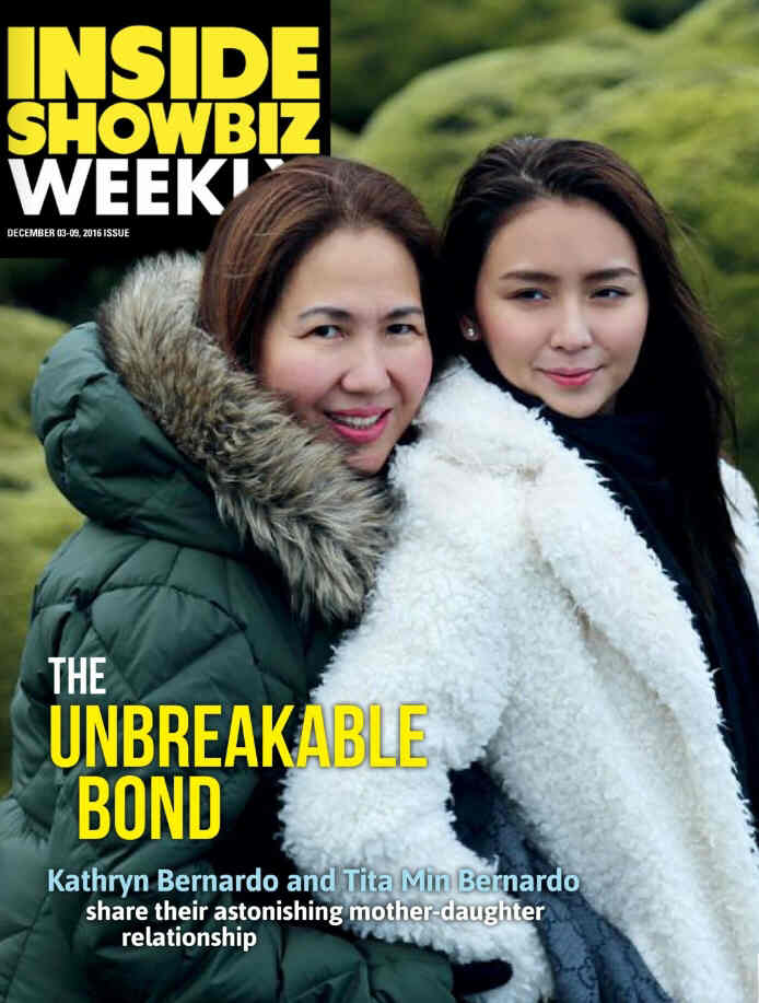 INSIDE SHOWBIZ WEEKLY magazine side cover 3 December 2016