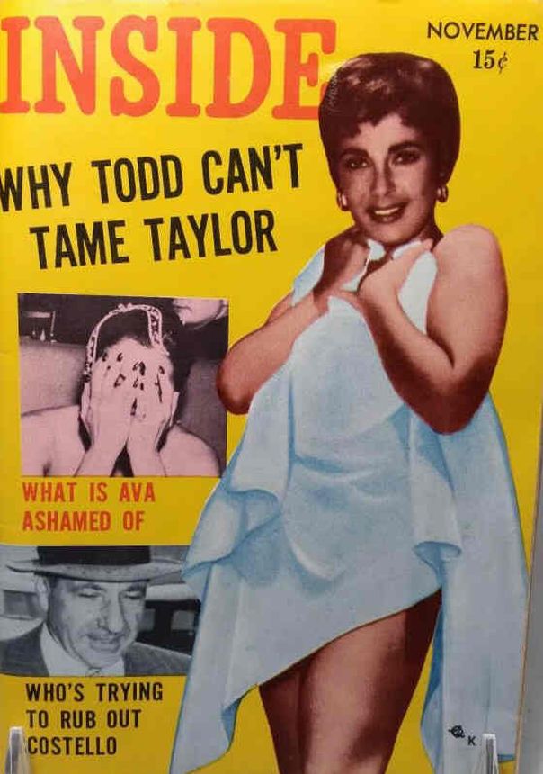 INSIDE magazine side cover  November 1957