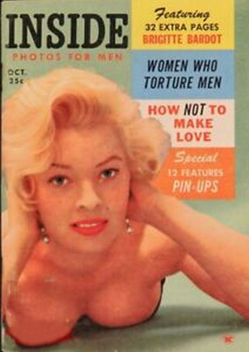 INSIDE magazine side cover  October 1958