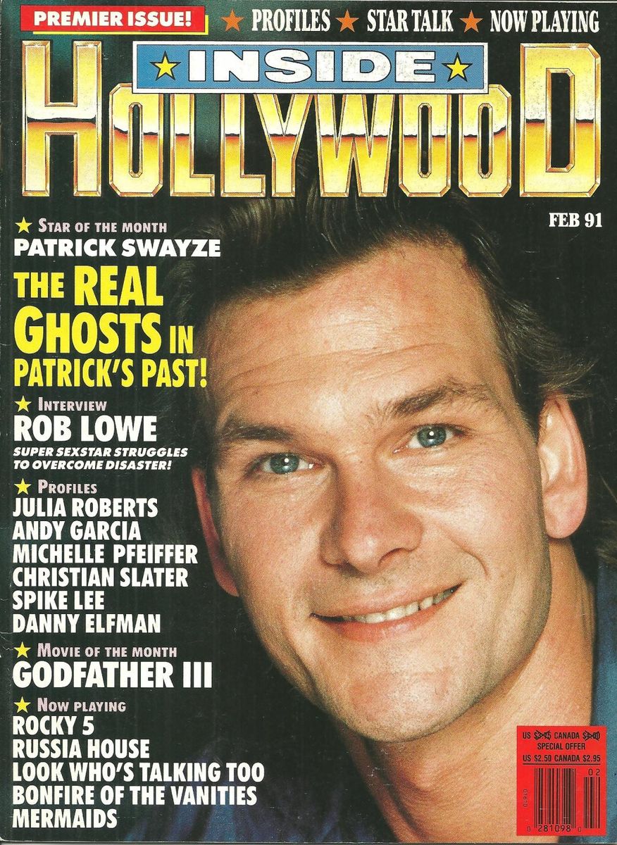 INSIDE HOLLYWOOD (90s) magazine side cover Issue 1 February 1991