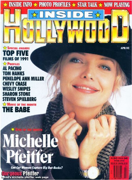 INSIDE HOLLYWOOD (90s) magazine side cover Issue 8 April 1992
