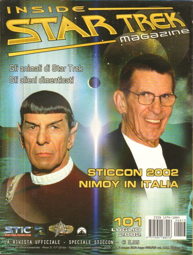 INSIDE STAR TREK magazine side cover Issue 101 July 2002