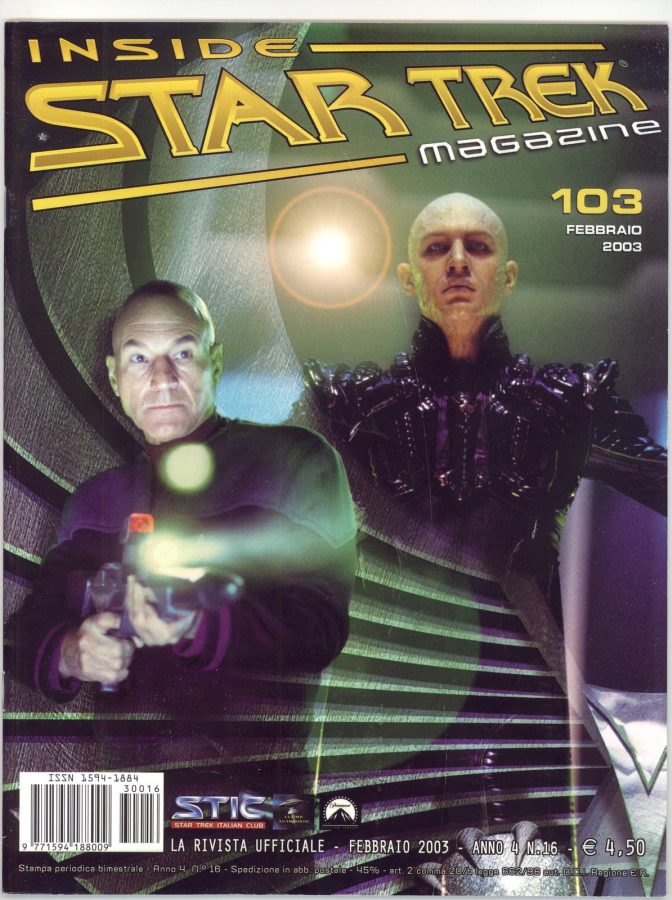INSIDE STAR TREK magazine side cover Issue 103 January/February 2003