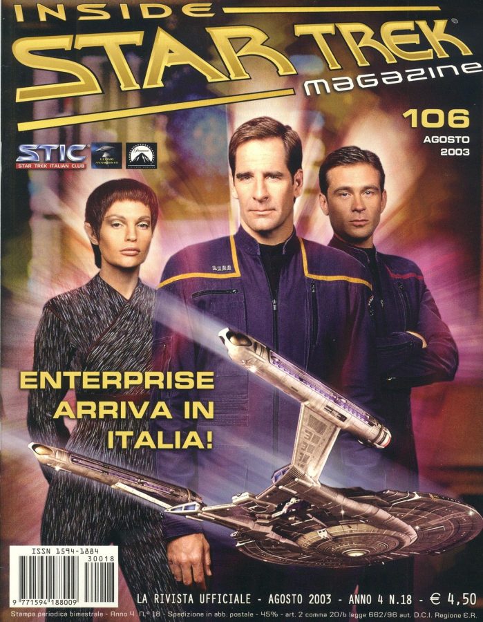 INSIDE STAR TREK magazine side cover Issue 106 July/August 2003