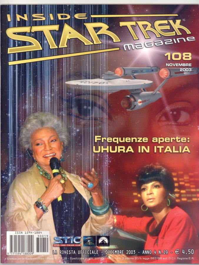 INSIDE STAR TREK magazine side cover Issue 108 November/December 2003