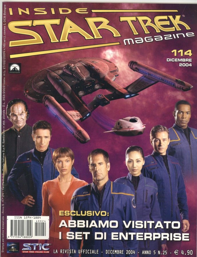 INSIDE STAR TREK magazine side cover Issue 114 November/December 2004
