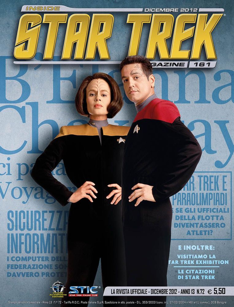 INSIDE STAR TREK magazine side cover Issue 161 December 2012