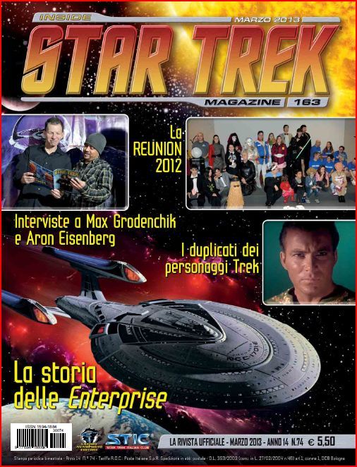 INSIDE STAR TREK magazine side cover Issue 163 March 2013
