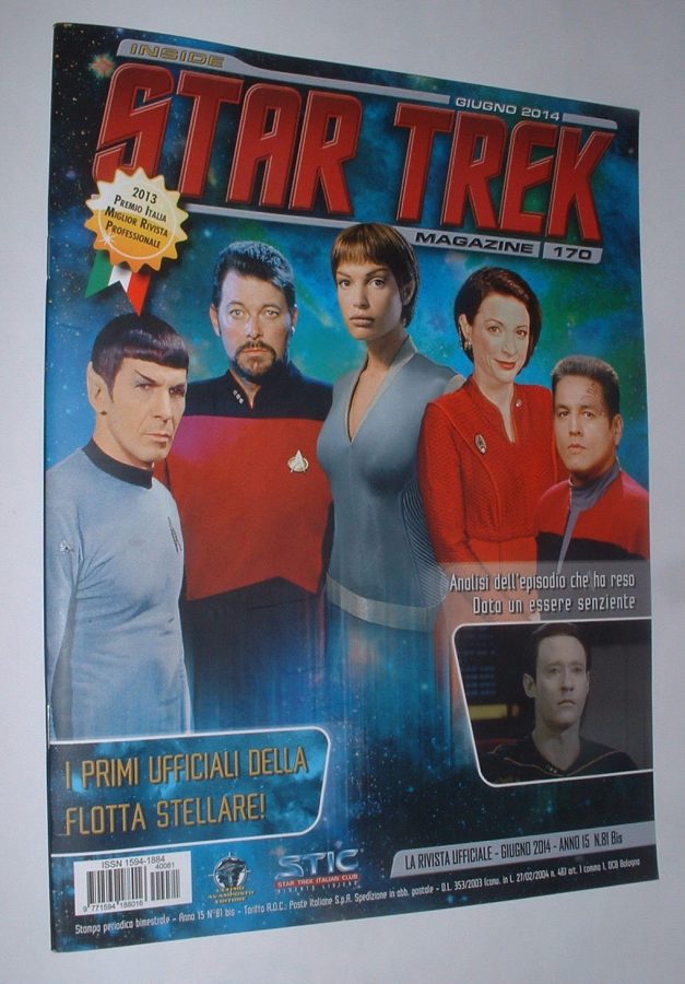 INSIDE STAR TREK magazine side cover Issue 170 June 2014
