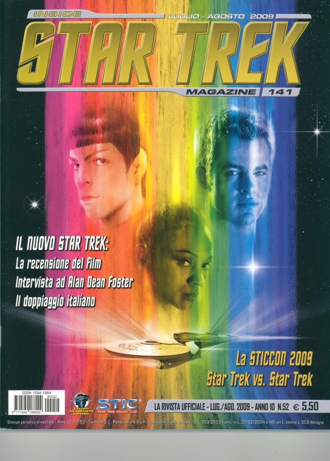 INSIDE STAR TREK magazine side cover Issue 141 July/August 2009