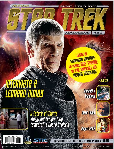 INSIDE STAR TREK magazine side cover Issue 152 June/July 2011