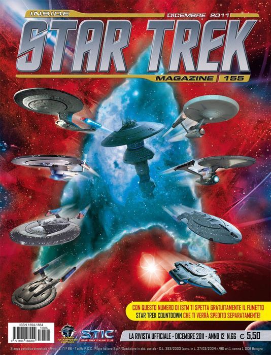 INSIDE STAR TREK magazine side cover Issue 155 December 2011