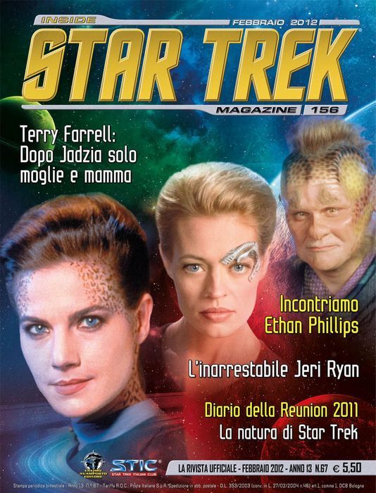 INSIDE STAR TREK magazine side cover Issue 156 February/March 2012