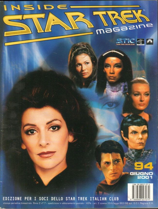 INSIDE STAR TREK magazine side cover Issue 94 June 2001