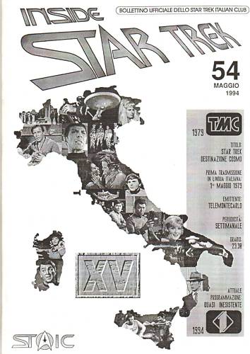 INSIDE STAR TREK magazine side cover Issue 54 May 1994