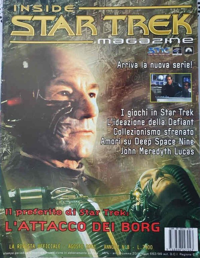 INSIDE STAR TREK magazine side cover Issue 95 August 2001