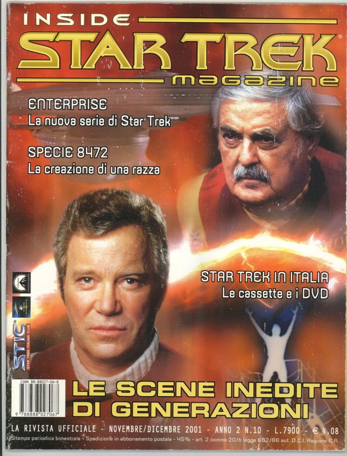 INSIDE STAR TREK magazine side cover Issue 97 November/December 2001