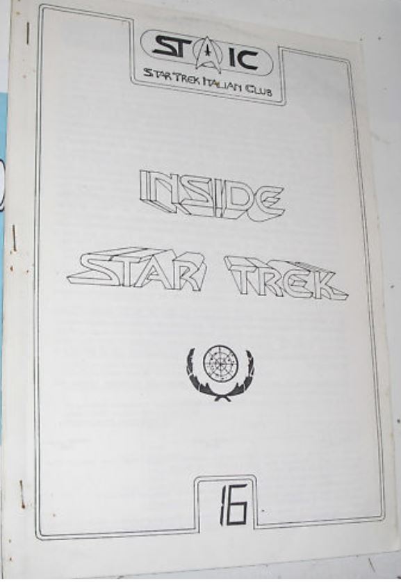 INSIDE STAR TREK magazine side cover Issue 16  