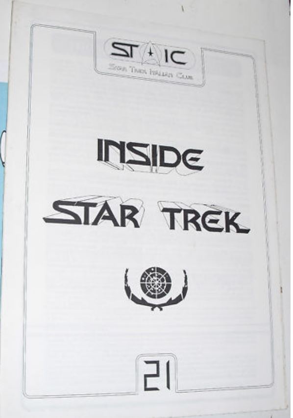 INSIDE STAR TREK magazine side cover Issue 21  