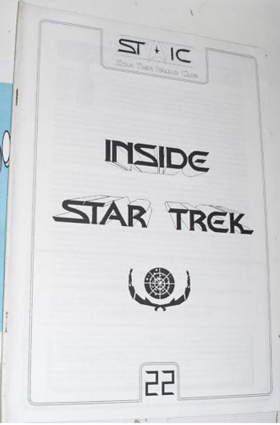 INSIDE STAR TREK magazine side cover Issue 22  