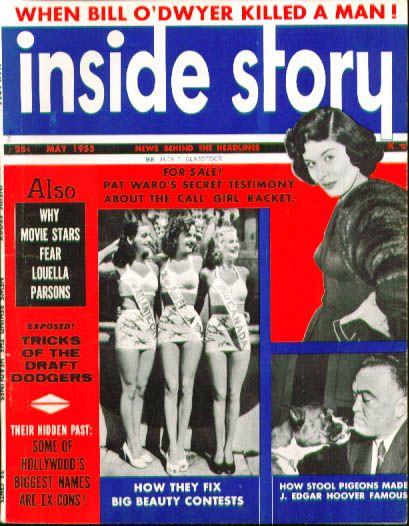 INSIDE STORY magazine side cover May 1955