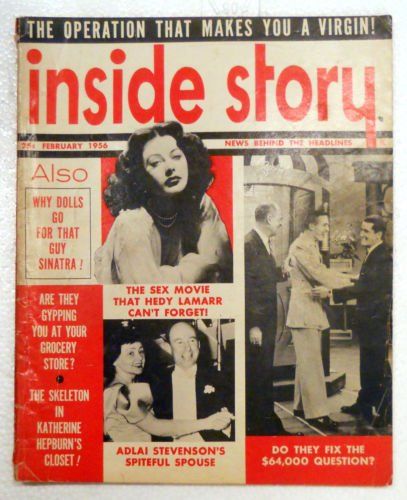 INSIDE STORY magazine side cover February 1956