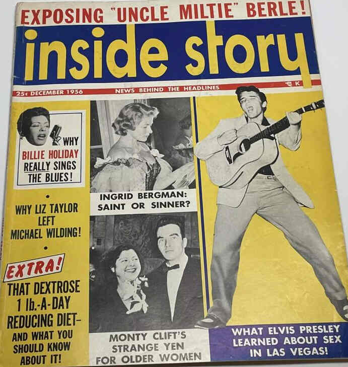 INSIDE STORY magazine side cover December 1956