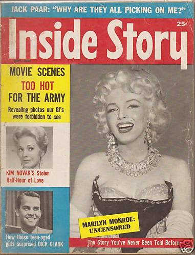 INSIDE STORY magazine side cover May 1959