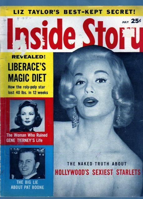 INSIDE STORY magazine side cover July 1959