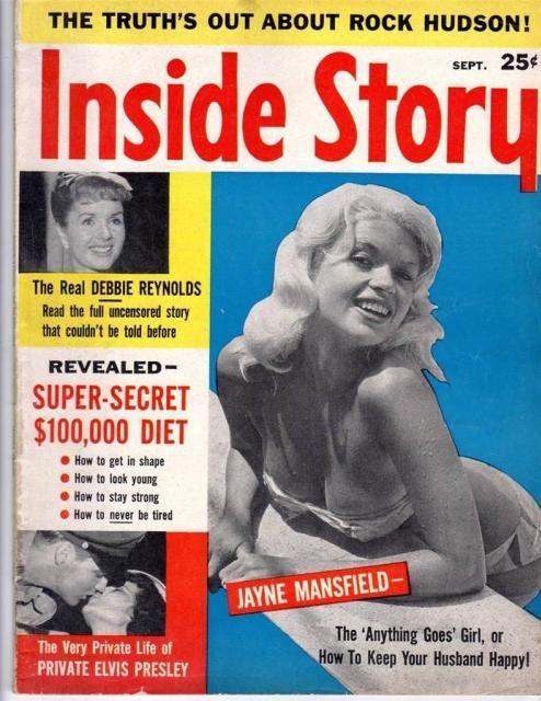 INSIDE STORY magazine side cover September 1959