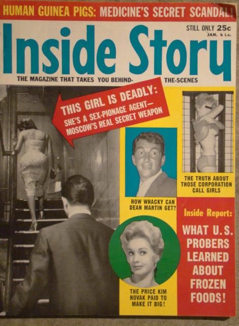 INSIDE STORY magazine side cover January 1962