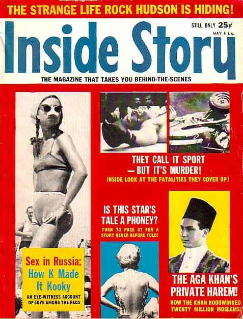 INSIDE STORY magazine side cover May 1962