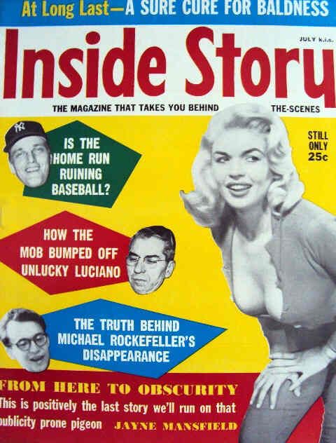 INSIDE STORY magazine side cover July 1962