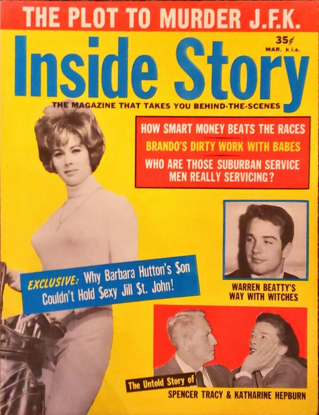INSIDE STORY magazine side cover March 1964