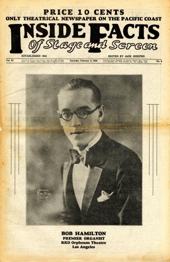 INSIDE FACTS OF STAGE AND SCREEN magazine side cover 8 February 1930