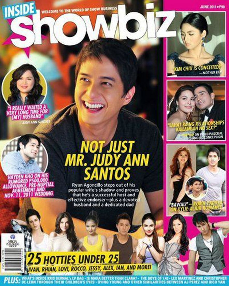 INSIDE SHOWBIZ magazine side cover  June 2011