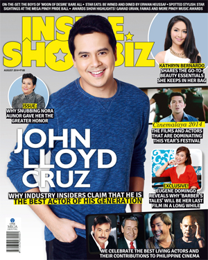 INSIDE SHOWBIZ magazine side cover August 2014