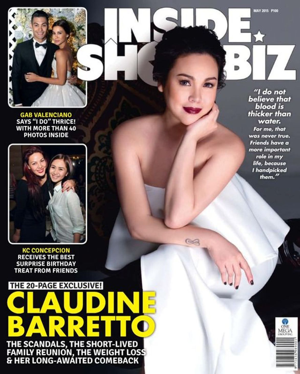 INSIDE SHOWBIZ magazine side cover  May 2015