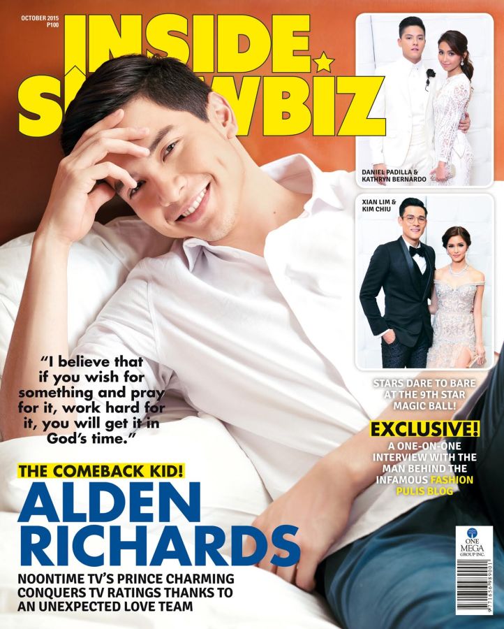 INSIDE SHOWBIZ magazine side cover October 2015