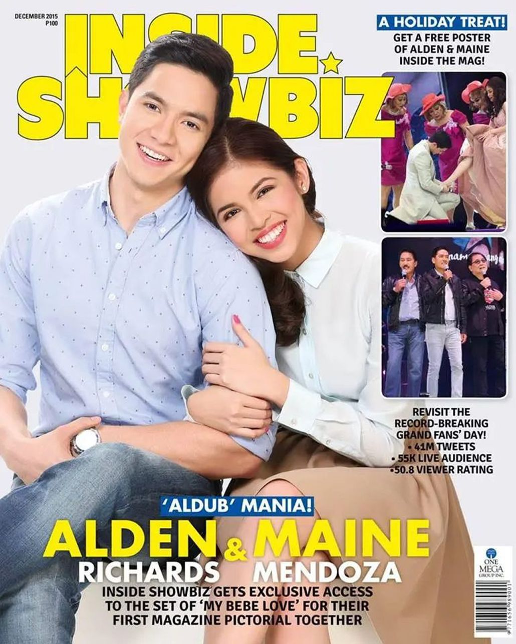 INSIDE SHOWBIZ magazine side cover  December 2015