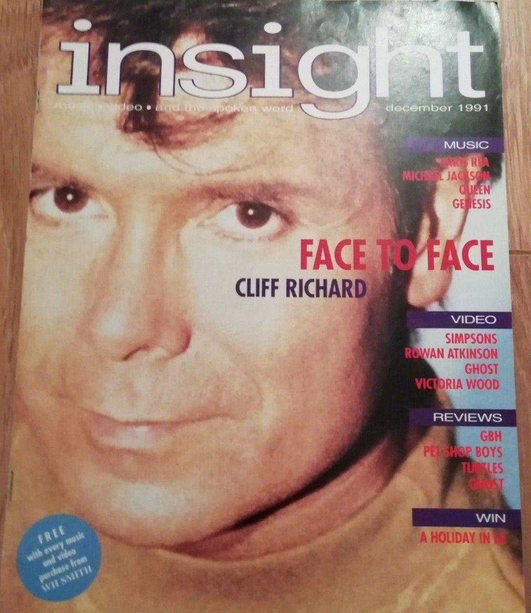 INSIGHT (WH SMITH) magazine side cover  December 1991