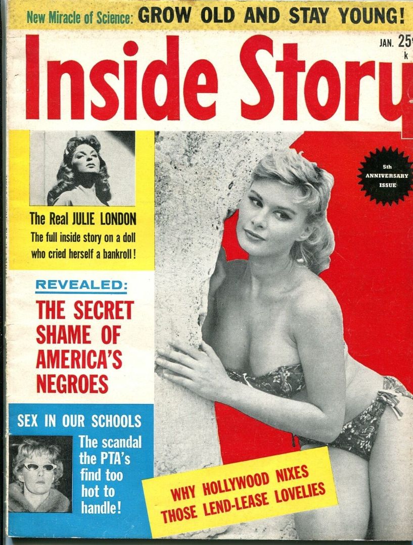 INSIDE STORY magazine side cover  January 1960