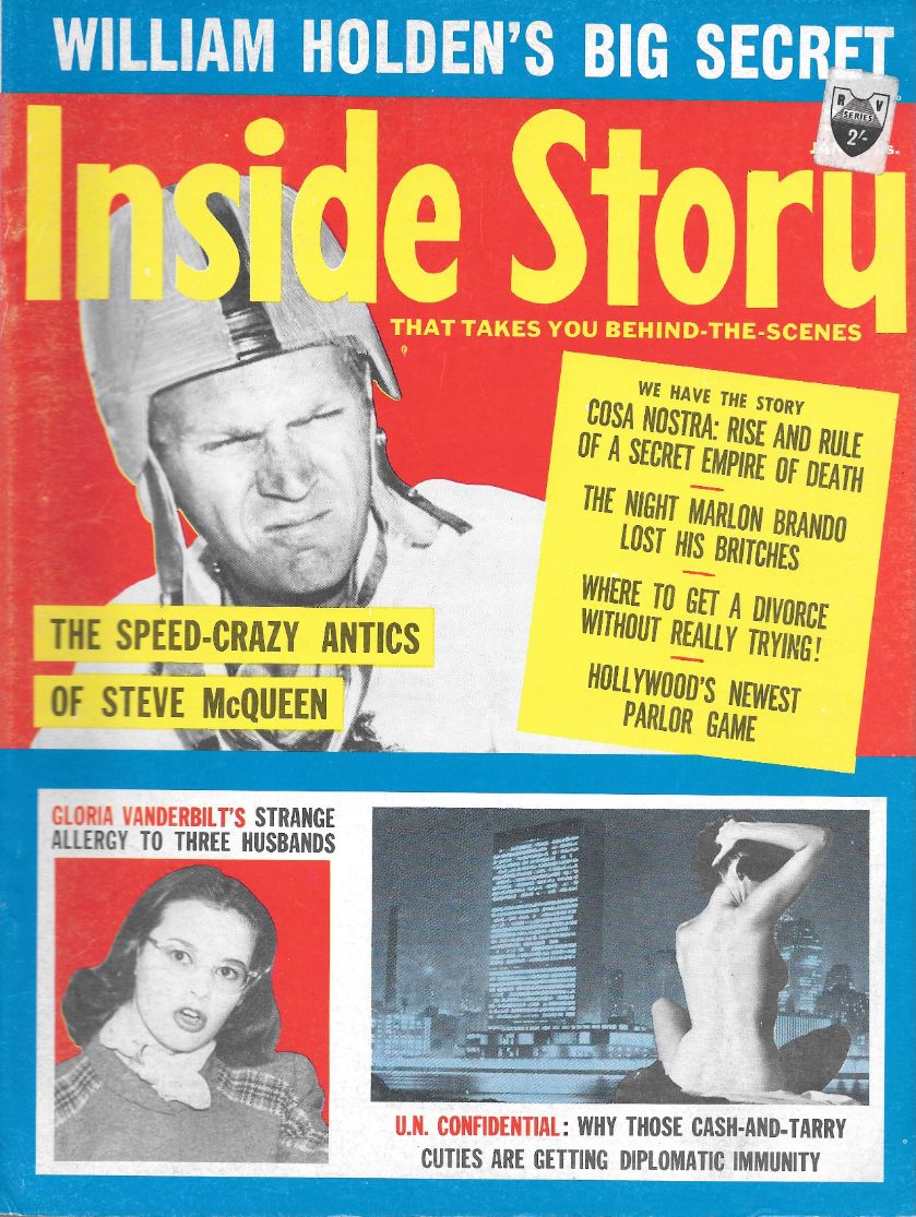 INSIDE STORY magazine side cover  January 1964