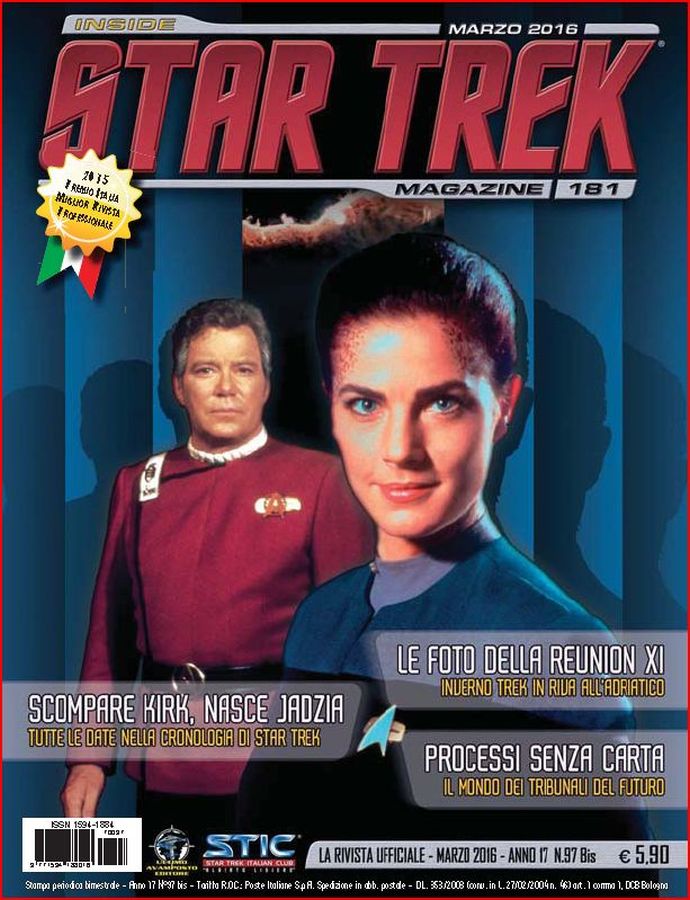 INSIDE STAR TREK magazine side cover Issue 181 March 2016