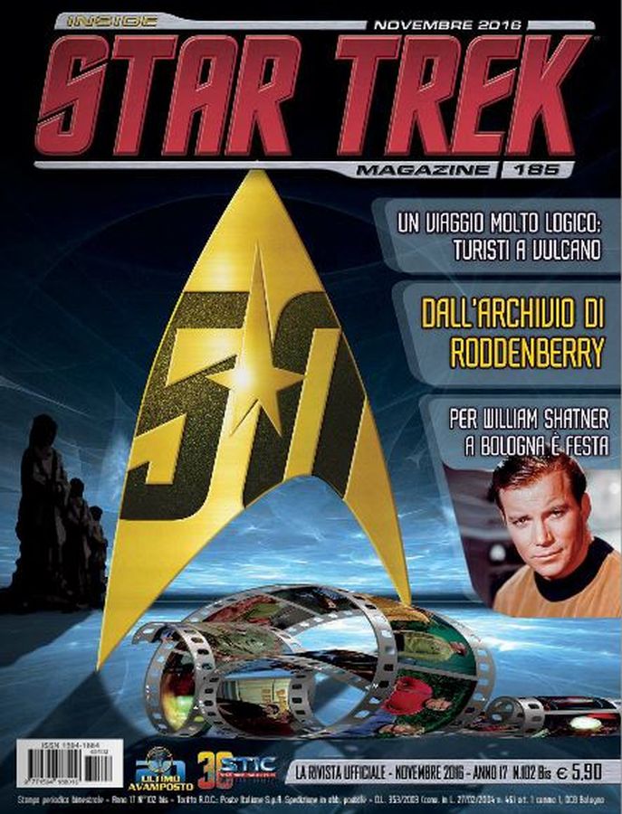 INSIDE STAR TREK magazine side cover Issue 185 November 2016