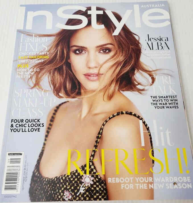 IN STYLE AU magazine side cover  September 2016