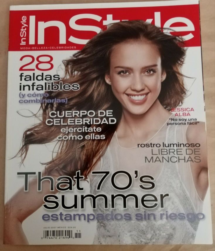 IN STYLE MEXICO magazine side cover  July 2007